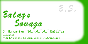 balazs sovago business card